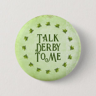 Macaron Rond 5 Cm Parle Derby À Moi Mint Julep Vert Personnalisable
