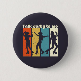 Macaron Rond 5 Cm Parle Derby Me Vintage Rouleau Derby Puns