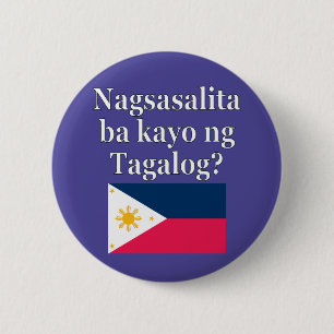Macaron Rond 5 Cm Parlez-vous le tagalog ? en tagalog. Fanion