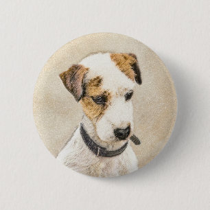Macaron Rond 5 Cm Parson Jack Russell Terrier Painting - Dog Art