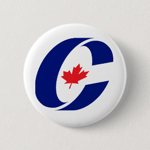 Macaron Rond 5 Cm Parti conservateur du Canada