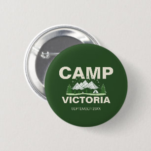 Macaron Rond 5 Cm Parti de Bachelorette du camp Vert moderne