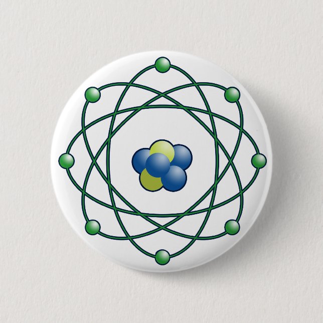 Macaron Rond 5 Cm Particules atomiques (Devant)