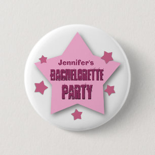 Macaron Rond 5 Cm PARTIE de BACHELORETTE avec la grunge faite sur