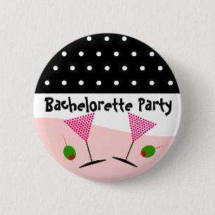 Macaron Rond 5 Cm Partie de Bachelorette de point de polka