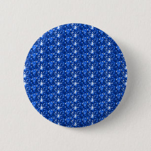 Macaron Rond 5 Cm Parties scintillant Bleu Bouton