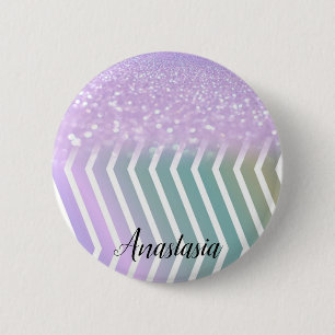 Macaron Rond 5 Cm Parties scintillant cool tendance violet