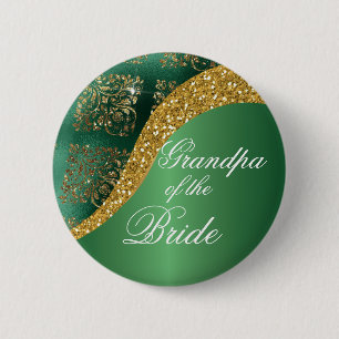 Macaron Rond 5 Cm Parties scintillant d'or Grand-père métallique ver
