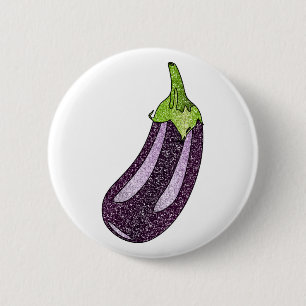Macaron Rond 5 Cm Parties scintillant Eggplant