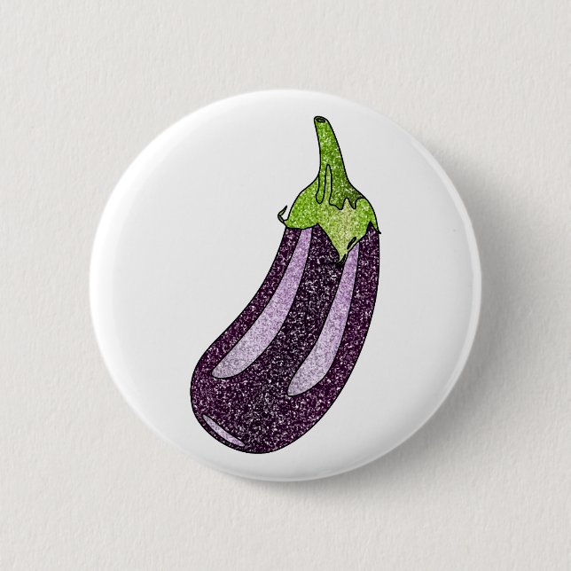Macaron Rond 5 Cm Parties scintillant Eggplant (Devant)