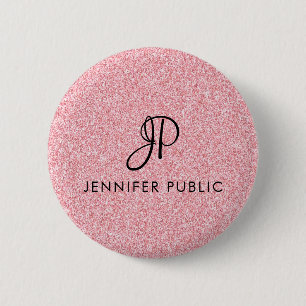 Macaron Rond 5 Cm Parties scintillant or Rose tendance Look Modèle m