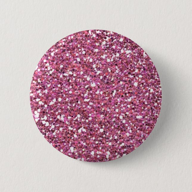 Macaron Rond 5 Cm Parties scintillant rose brillant (Devant)