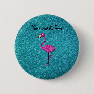 Macaron Rond 5 Cm Parties scintillantes roses de turquoise de