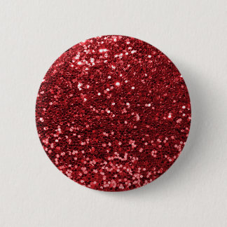 Macaron Rond 5 Cm Parties scintillantes rouges de Faux