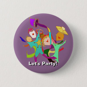 Macaron Rond 5 Cm Party ! Carnaval ! Danse dans les rues !