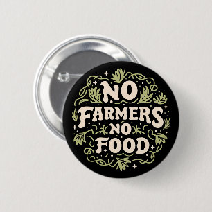 Macaron Rond 5 Cm Pas d'agriculteurs ni de nourriture
