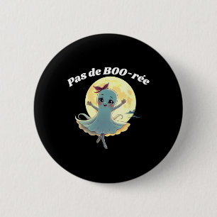 Macaron Rond 5 Cm Pas De Boo-rée Funny Ballet Ghost Halloween Danse