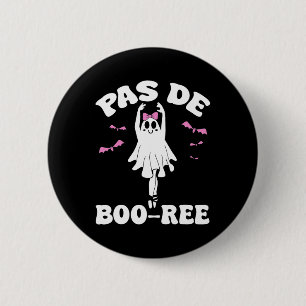 Macaron Rond 5 Cm Pas De Boo-ree Funny Ballet Ghosts Halloween Danse