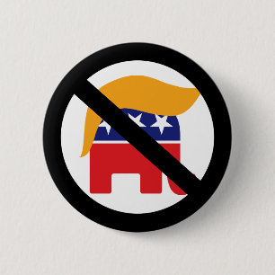 Macaron Rond 5 Cm Pas de cheveux d'éléphant républicain anti GOP Tru