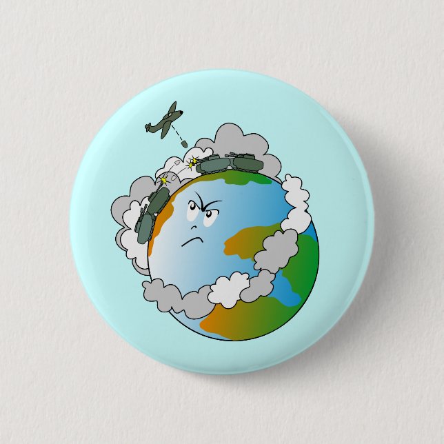 Macaron Rond 5 Cm Pas de guerre ! (Devant)