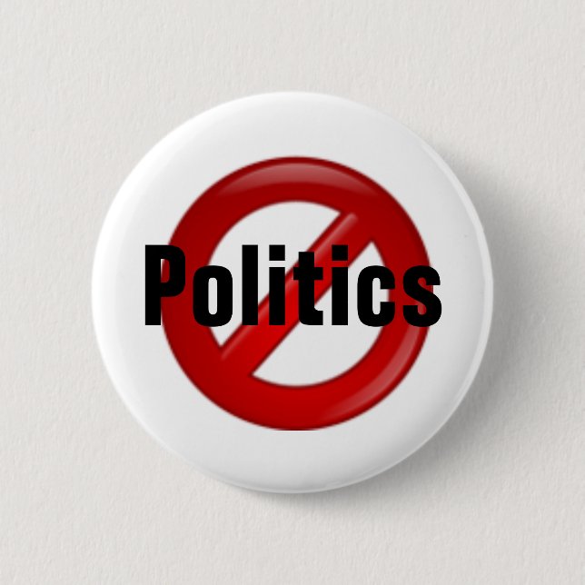 Macaron Rond 5 Cm Pas de politique (Devant)