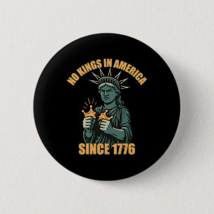 Macaron Rond 5 Cm Pas de rois en Amérique Anti Ice Trump Statue de l