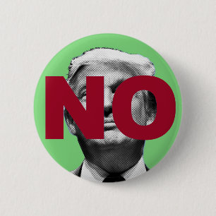 Macaron Rond 5 Cm Pas de Trump (vert et rouge)