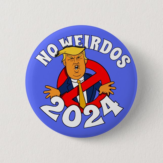 Macaron Rond 5 Cm Pas de Weirdos - Trump (Devant)