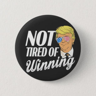 Macaron Rond 5 Cm Pas fatigué de gagner Trump Maga jour de l'inaugur