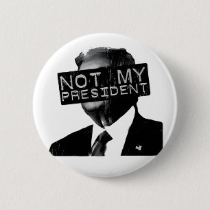 Macaron Rond 5 Cm Pas mon président libéral anti-Trump
