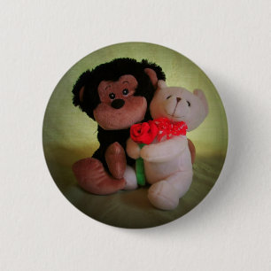 Macaron Rond 5 Cm Pas monkey avec mon ours de nounours