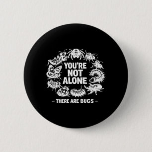Macaron Rond 5 Cm Pas seul il y a des bogues humour d'insecte vintag