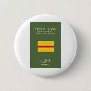 Macaron Rond 5 Cm Passeport vietnamien - drapeau du Vietnam du Sud