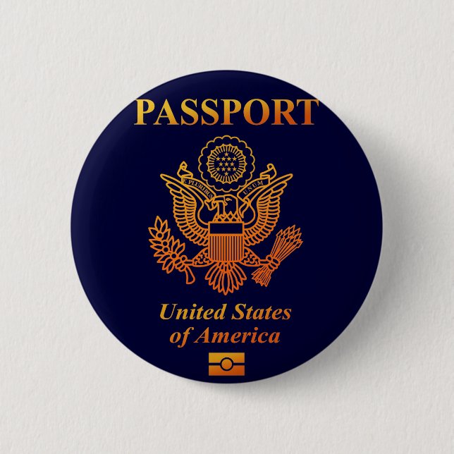 MACARON ROND 5 CM PASSPORT(USA) (Devant)