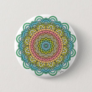 Macaron Rond 5 Cm Pastel Defleur Mandala