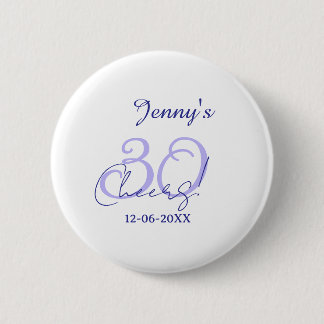 Macaron Rond 5 Cm Pastel félicite 30 ans violet élégant nom da