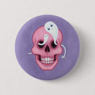 Macaron Rond 5 Cm Pastel goth skull
