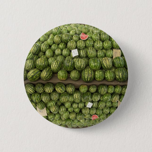 Macaron Rond 5 Cm Pastèque (Devant)