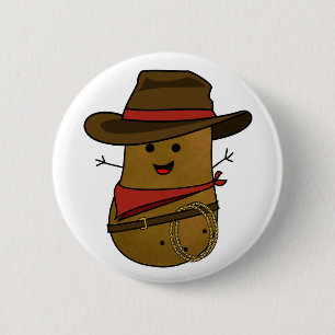 Macaron Rond 5 Cm Patate Cowboy