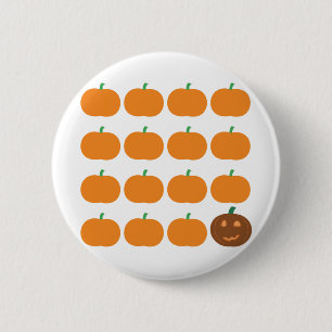 Macaron Rond 5 Cm Patch Citrouille d'Halloween mignon