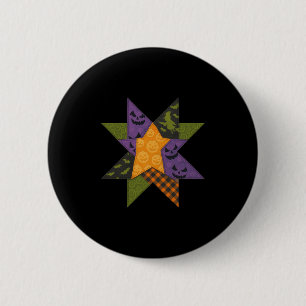 Macaron Rond 5 Cm Patchwork Quilting Block Star Motif Halloween Qu