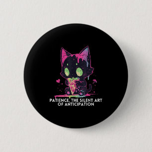 Macaron Rond 5 Cm Patience L'Art Silencieux De L'Anticipation Amusan