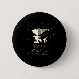 Macaron Rond 5 Cm Patinage d'hiver Peanuts