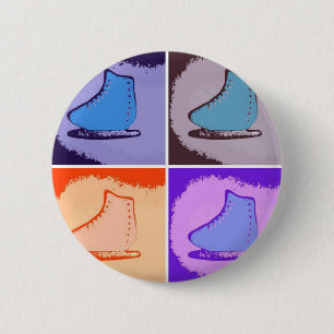 Macaron Rond 5 Cm Patinage sur glace