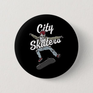 Macaron Rond 5 Cm Patineur de ville patinage drôle humour skateboard