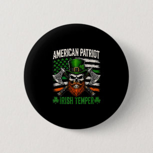 Macaron Rond 5 Cm patriote américain tempérament irlandais shamrock 