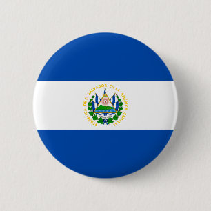 Macaron Rond 5 Cm Patriotic El Salvador Flag