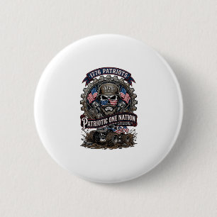 Macaron Rond 5 Cm Patriotique 1776 Hors Route Crâne Camion Monstre L
