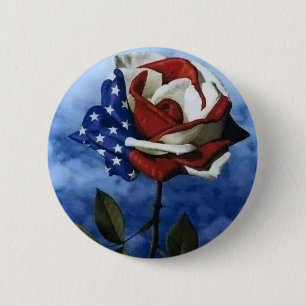 Macaron Rond 5 Cm Patriotique s'est levé