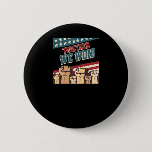 Macaron Rond 5 Cm Patriotique Trump We Won Men Femmes Ados Enfant 47